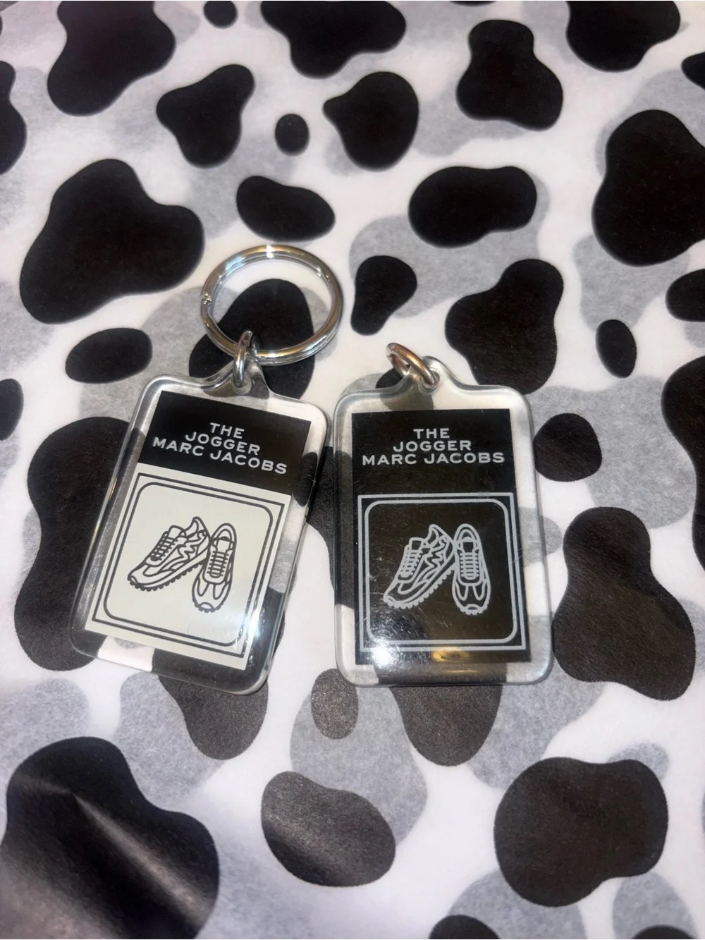 Marc Jacobs Black & White Jogger Keychain Duo